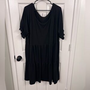 Black Casual Short Sleeve Dress